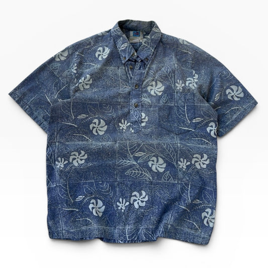 Avi Kahala hawaiian 1/4 button shirt