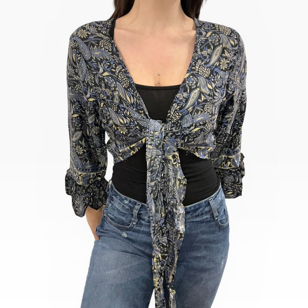 Dead stock retro coloublock tie top