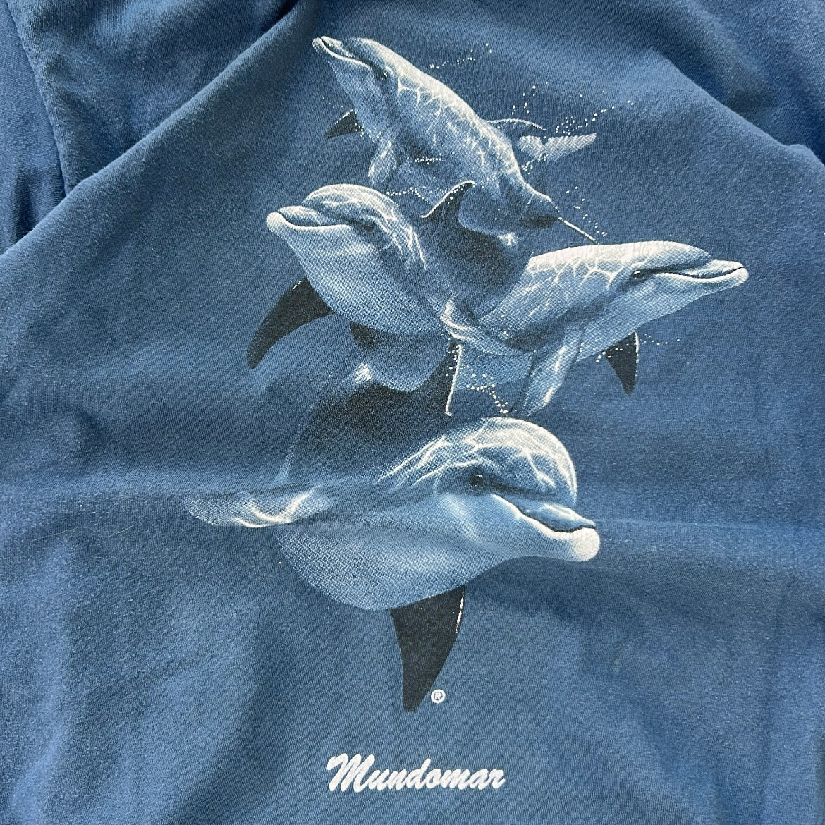 Folphin graphic dusty blue tee (100% cotton)