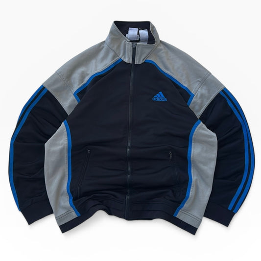 Adidas Vintage three stripe black full zip track jacket