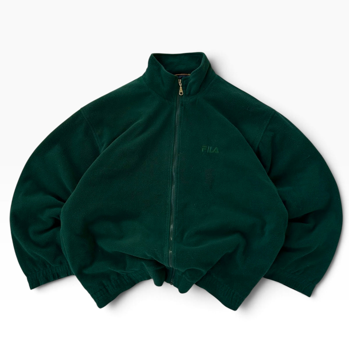 Fila forest green fleece jacket