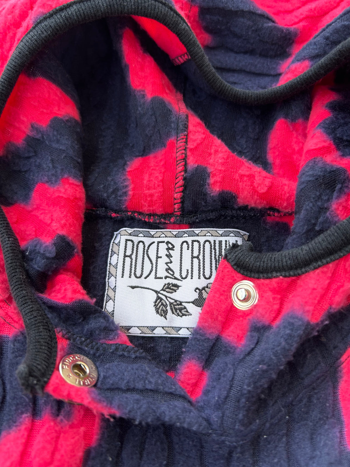 Rose and crown “Matching style for girls” hooded fleece