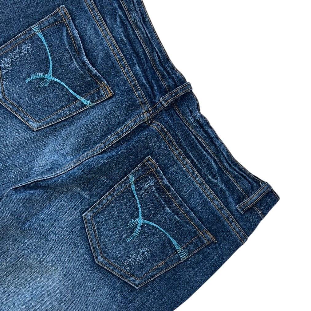 00s Capri Back Pockets Design Jeans