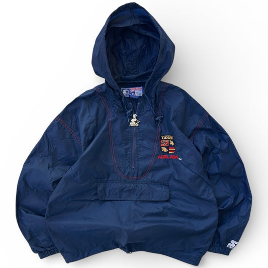 STARTER Vintage 1/4 Zip Hooded windbreaker adjustable overshirt