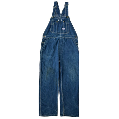 Big Smith Dark Wash Denim With White Lining dungarees