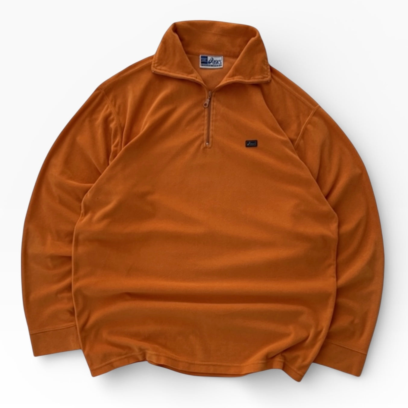 ASICS 1/4 Zip Orange Fleece
