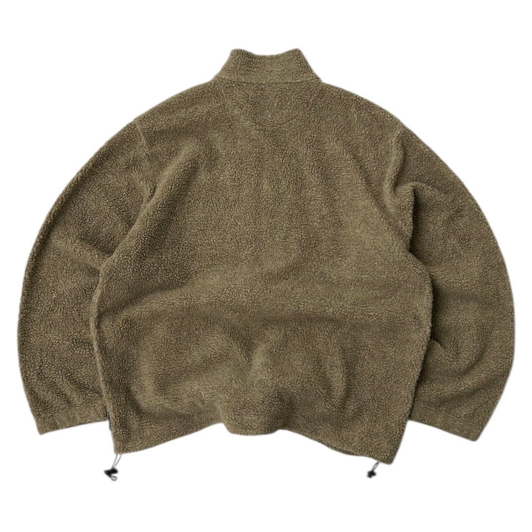 Chaps Fuzzy Brown Full Zip Adjustable Fleece Jacket