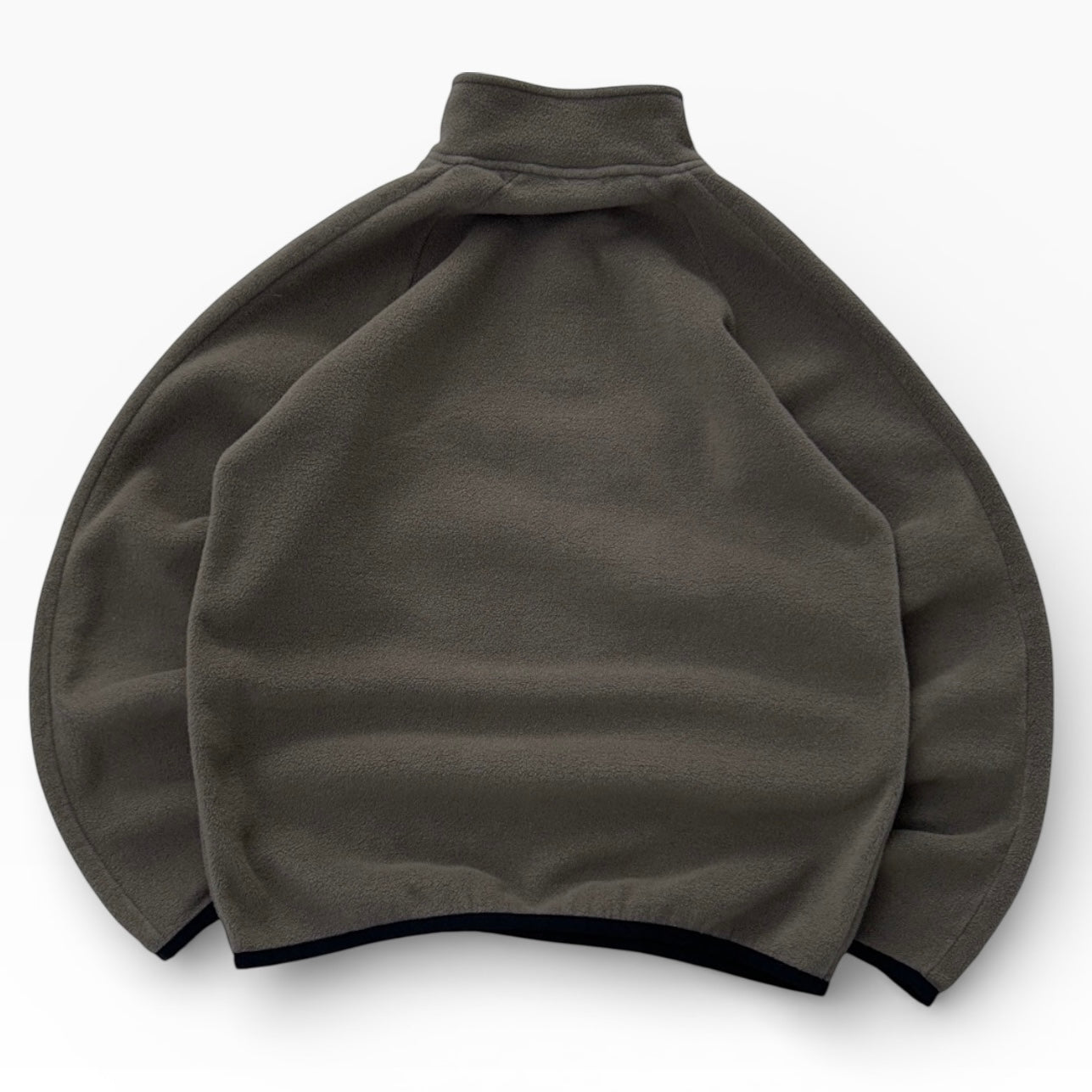 HUMMEL 1/4 Button-Up khaki fleece