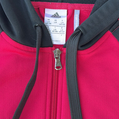 Adidas Vintage Hooded Hot Pink Zip-Up Jacket