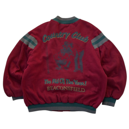 James Dillon Burgundy Full Button Bomber Fit Jacket