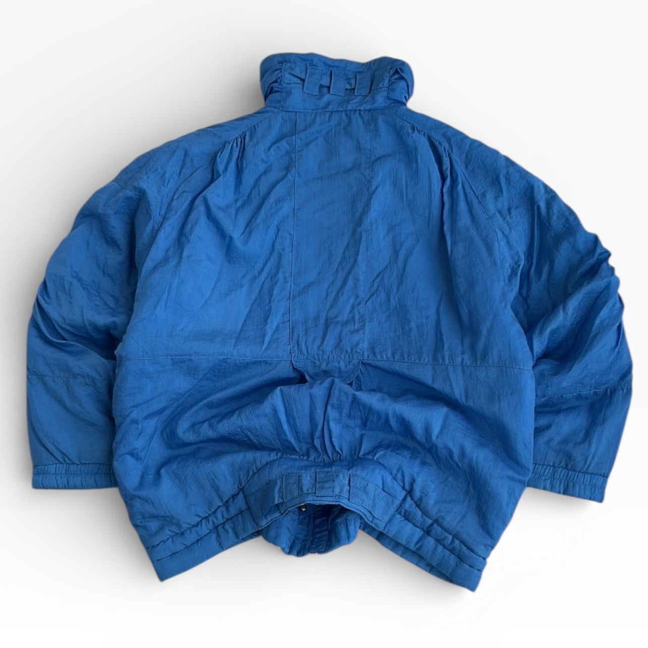 Vintage Blue Ski Style Full Zip Adjustable Jacket