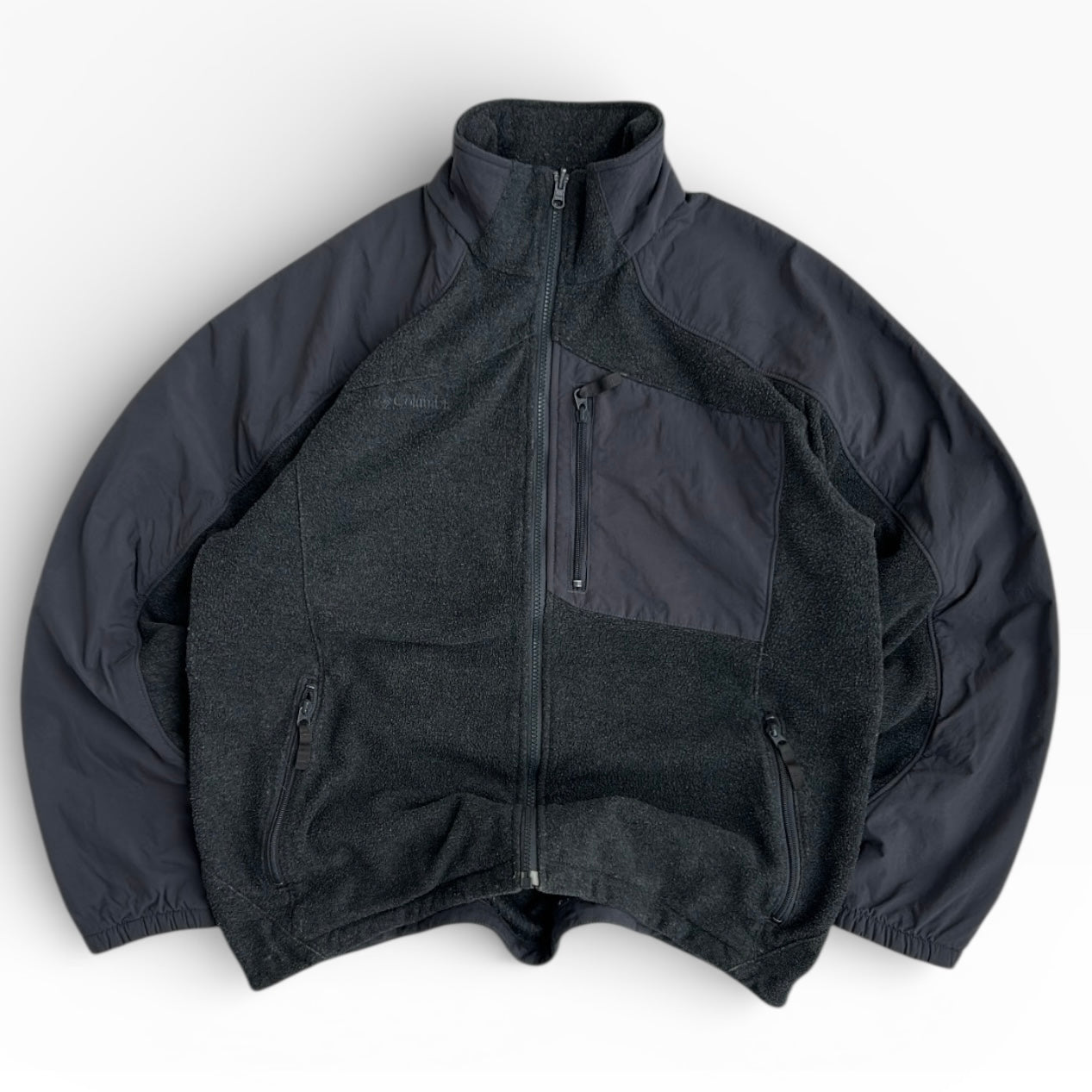 Columbia Dark Grey Denali Style Full Zip Fleece Adjustable Jacket