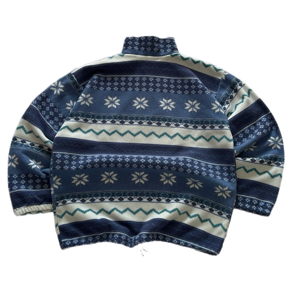 Vintage 1/4 Crazy Pattern Zip Fleece