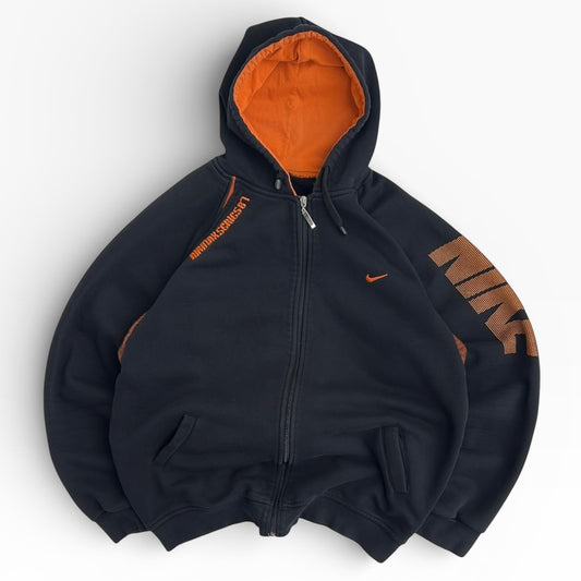 Nike Black x Orange full zip hooded jacket