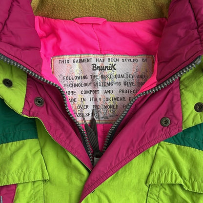 Hermore Colourful Vintage Ski Adjustable Jacket with Hidden Hoodie