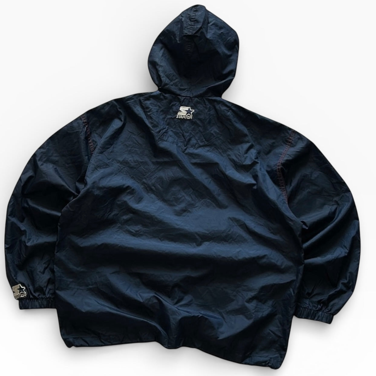 STARTER Vintage 1/4 Zip Hooded windbreaker adjustable overshirt