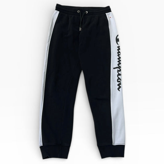 Champion Side logo black x white adjustable joggers