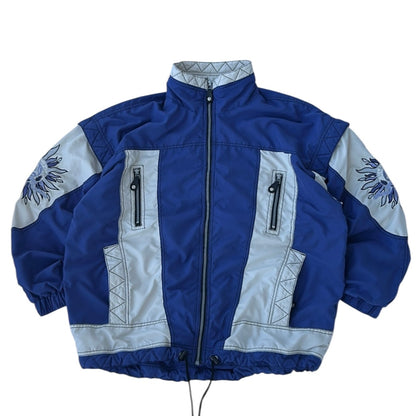 Vintage Purple x White Outdoor Jacket With Embroidered Designs