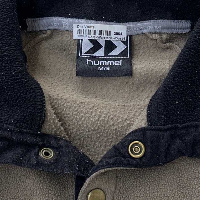 HUMMEL 1/4 Button-Up khaki fleece