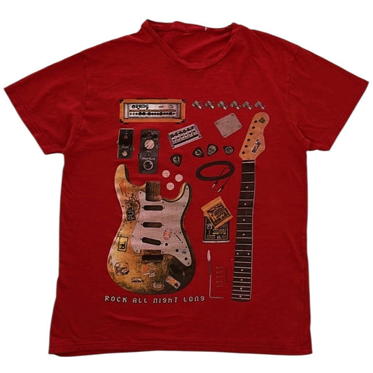 00s Guitar Parts Graphic Tshirt (100% Cotton)