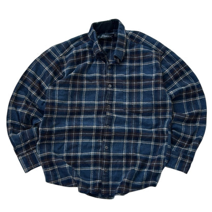 Vintage Fabio Cassani Blue & Brown Flannel OverShirt