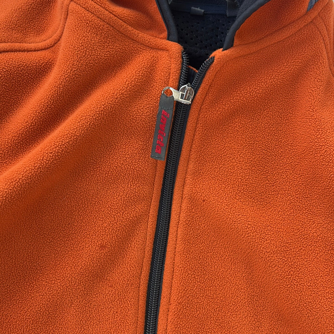 Invicta Orange Full Zip Hooded Adjustable Fleece Jacket