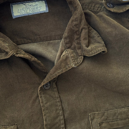 Vintage Universe all classic collection olive green corduroy Flannel OverShirt