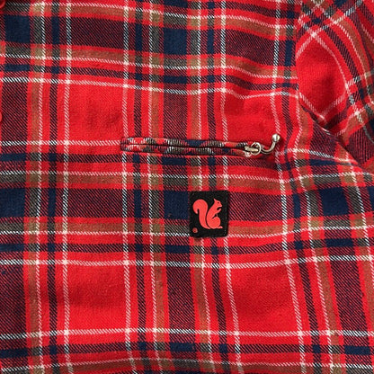 Bailo Red Checkers Full Button Up Flannel Overshirt