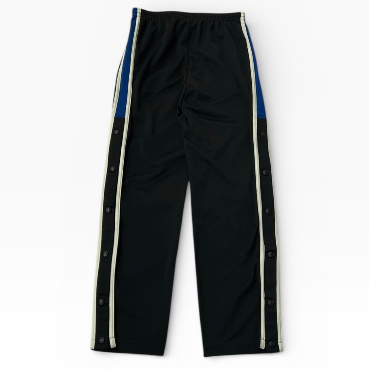 Fila Black x Blue Vintage Side Button Adjustable Track Pants