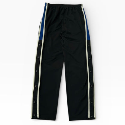 Fila Black x Blue Vintage Side Button Adjustable Track Pants