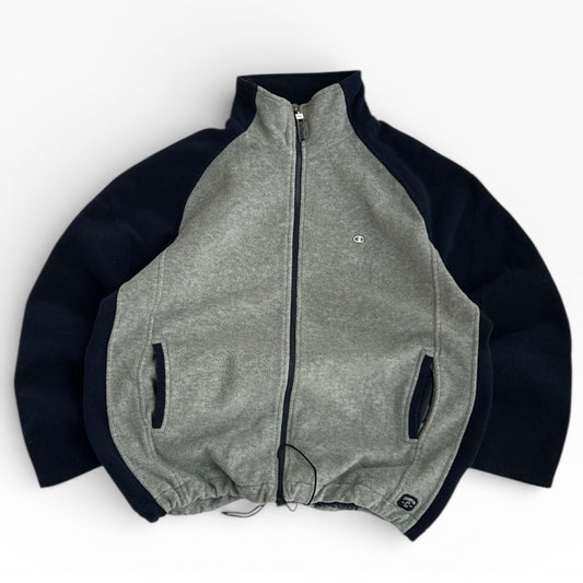 Champion Thick Grey x Navy Fleece Full Zip Adjustable Jacket