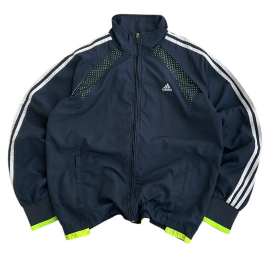 Adidas Navy x Neon Track Full Zip Adjustable Jacket
