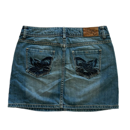 Y2k Dark Wash Denim Mini Skirt