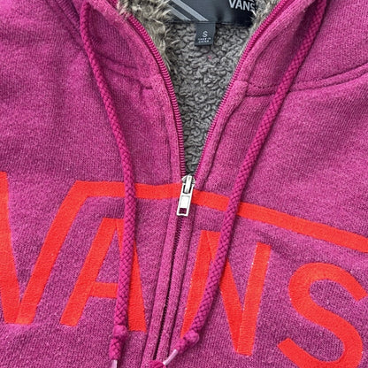 VANS Hot pink fuzzy inside full zip jacket
