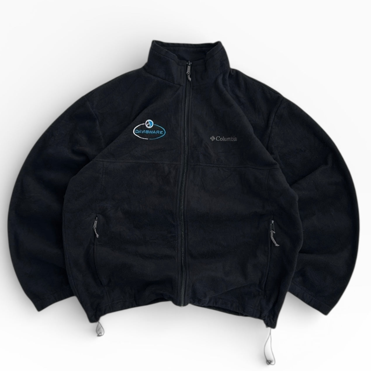 Columbia Black Full Zip Adjustable Fleece Jacket