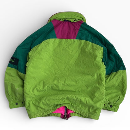 Hermore Colourful Vintage Ski Adjustable Jacket with Hidden Hoodie