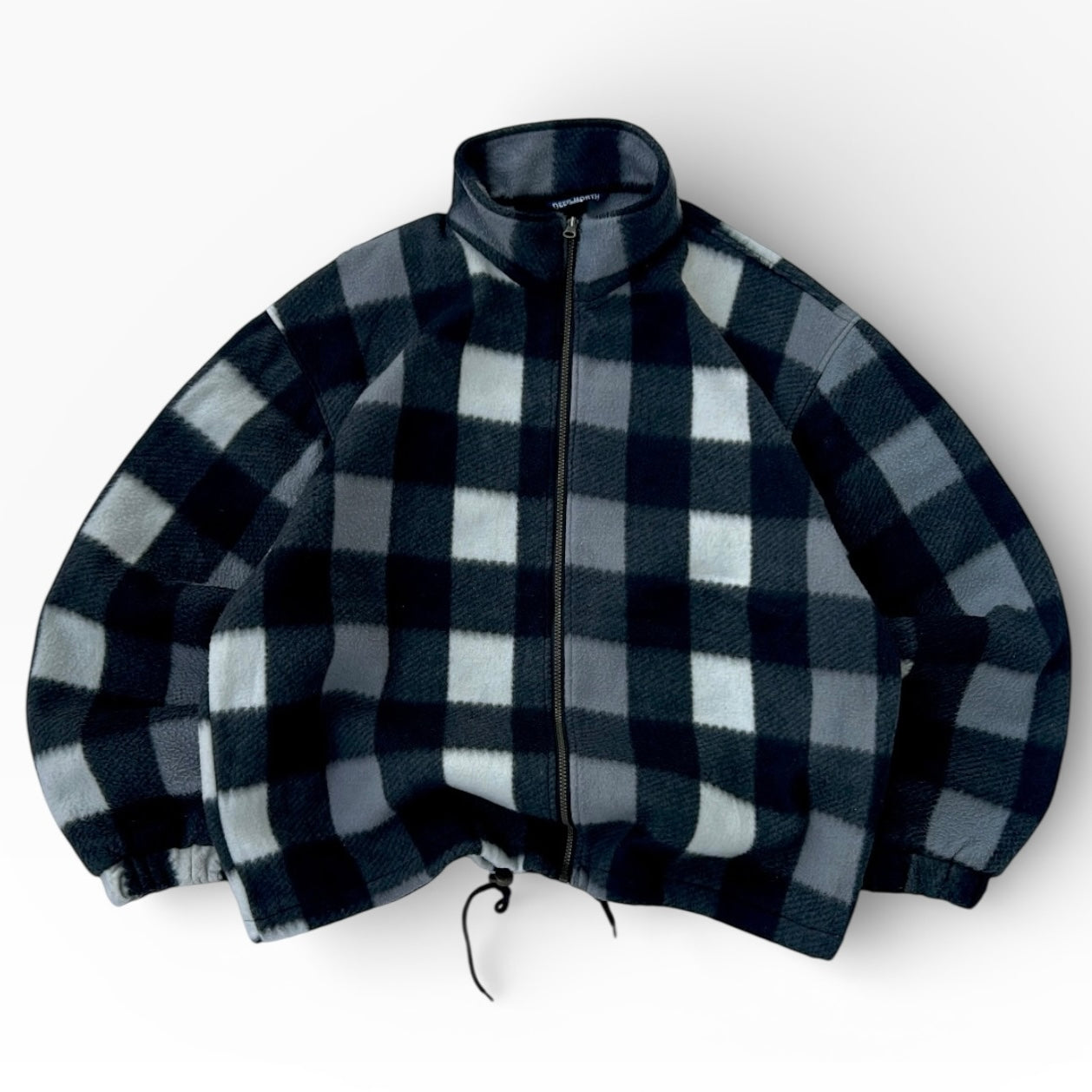 Deep North Checkers Fleece Full Zip  Adjustable Boxy Fit