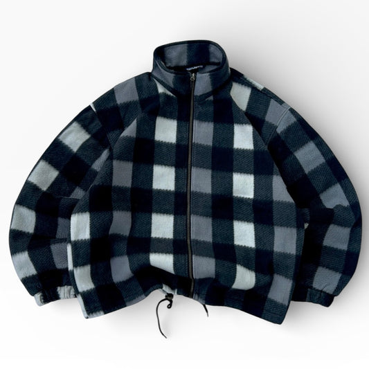 Deep North Checkers Fleece Full Zip  Adjustable Boxy Fit