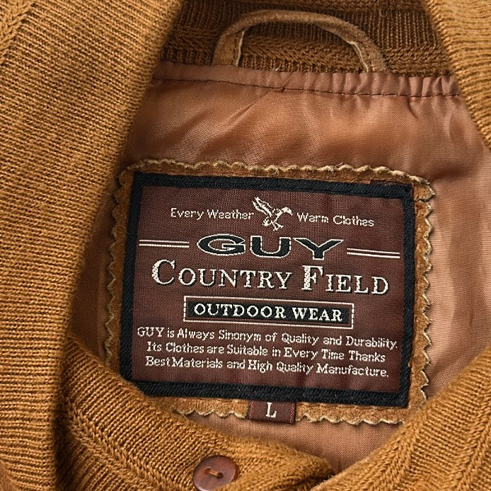 Taba Vintage Suede Button Up Bomber Jacket