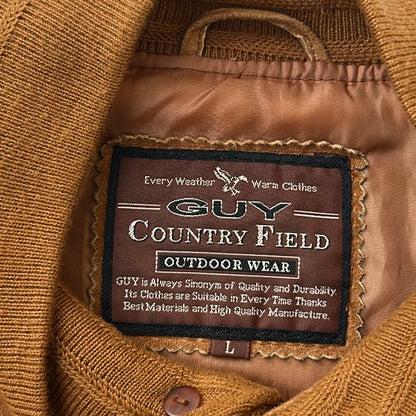 Taba Vintage Suede Button Up Bomber Jacket