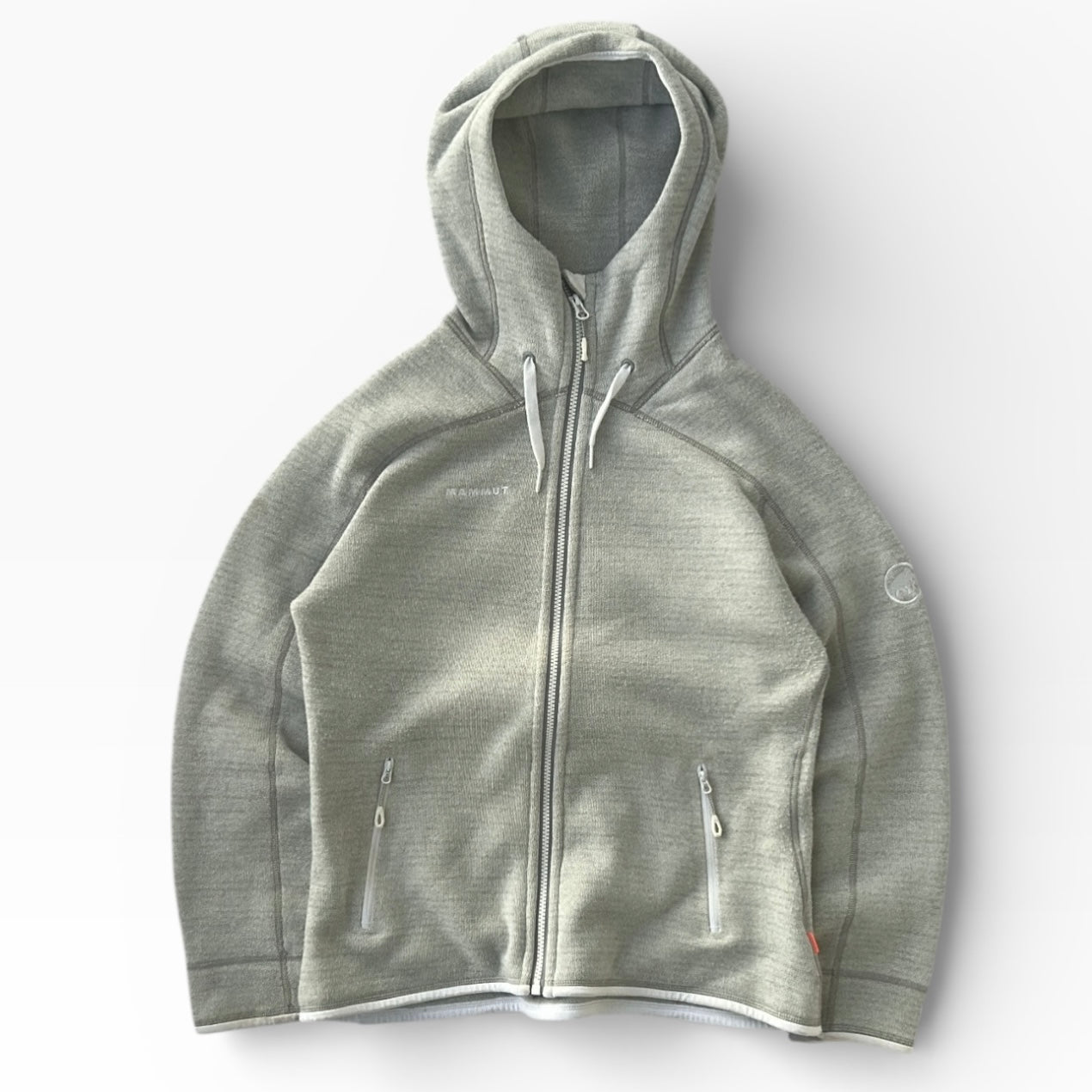 Mammut Light Grey Hooded Full Zip Hooded Jacket