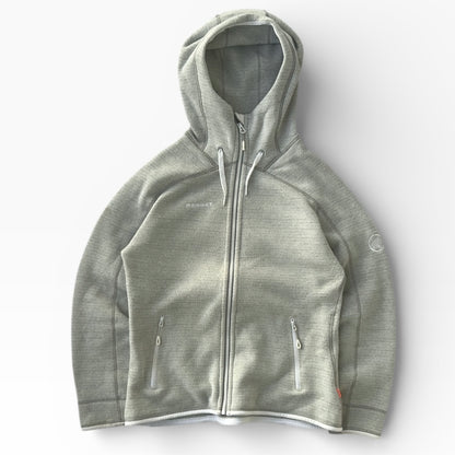Mammut Light Grey Hooded Full Zip Hooded Jacket