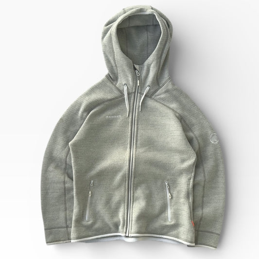 Mammut Light Grey Hooded Full Zip Hooded Jacket