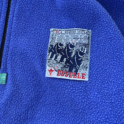 Vintage Esselle 1/4 Zip Crazy pattern & Purple adjustable Fleece