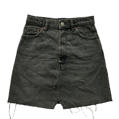 Black high waisted denim Mini skirt