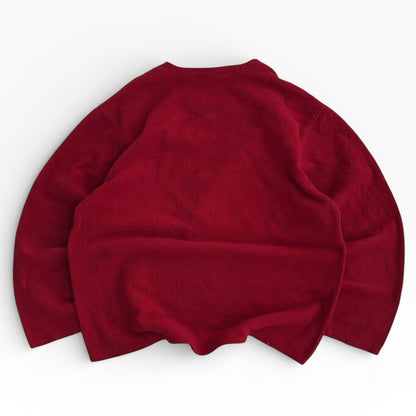 L.L.BEAN Red V-Neck Fleece Shirt