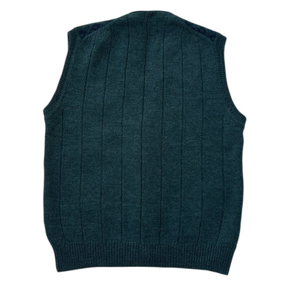 David Jones Button Up 100% Worsted Wool Vest