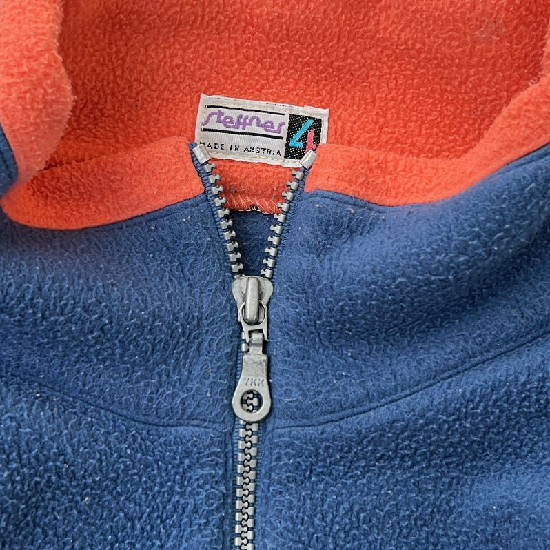 Vintage patterned multitextured 1/4 Zip Crazy Fleece