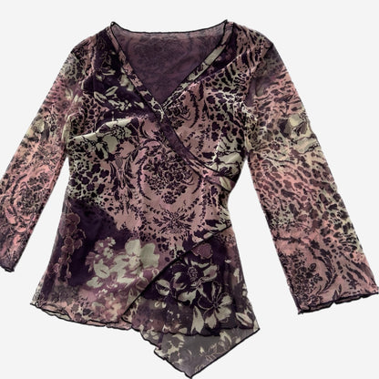 Y2k Mesh Asymetric Top