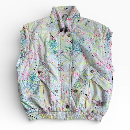 Fantasy Skiwear Patterned Full Zip Vest Ski Jacket